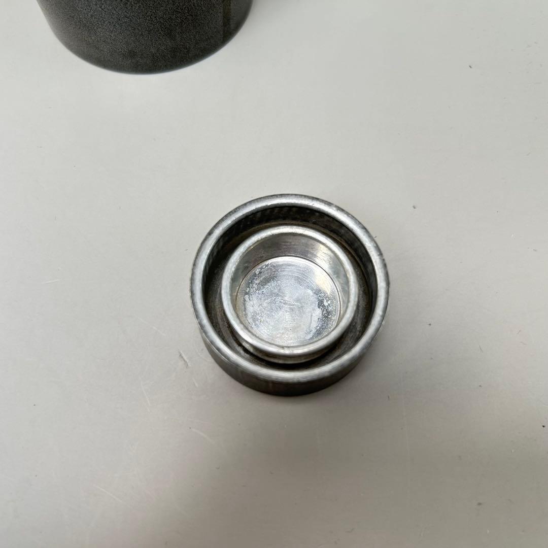 A001龍文堂 純錫 茶筒 茶入れ　茶道具　約284g