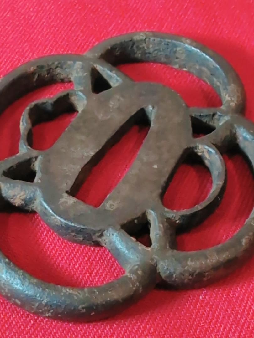 鍔 無銘 木瓜 鉄鐔 拵 日本刀 刀装具 骨董 古美術 江戸時代