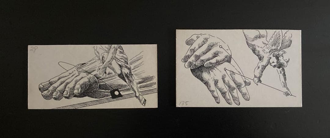 No.375《レア・希少・おすすめ》『建石修志　ペン画2枚』