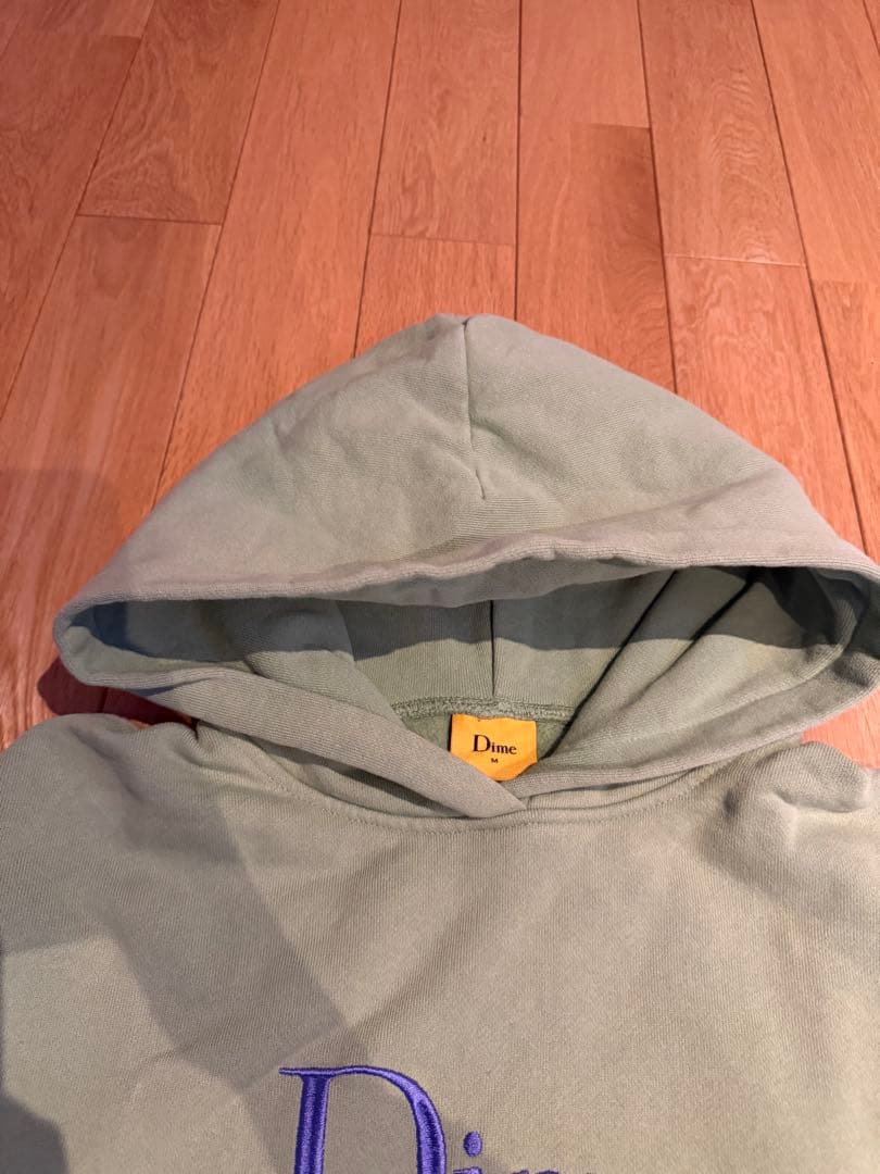 DIME 刺繍ロゴ　スウェット　フードパーカー　M