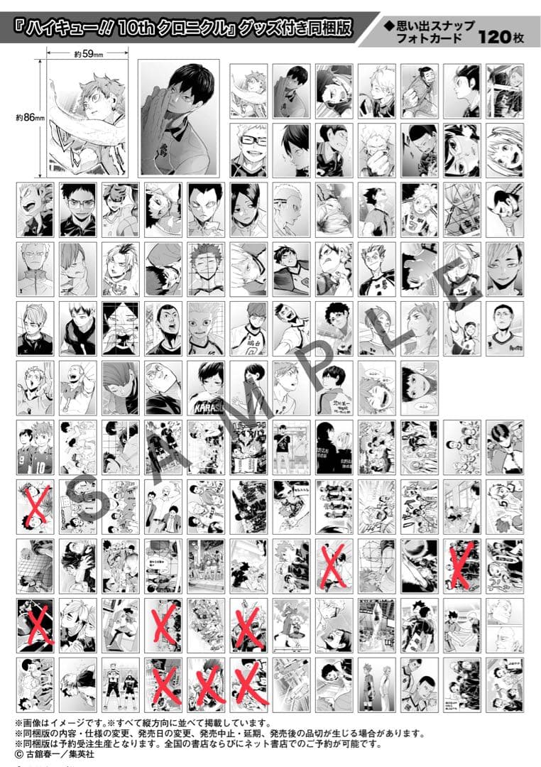 ハイキュー　クロニクル　同梱版　思い出スナップフォトカード　アクリルフィギュア