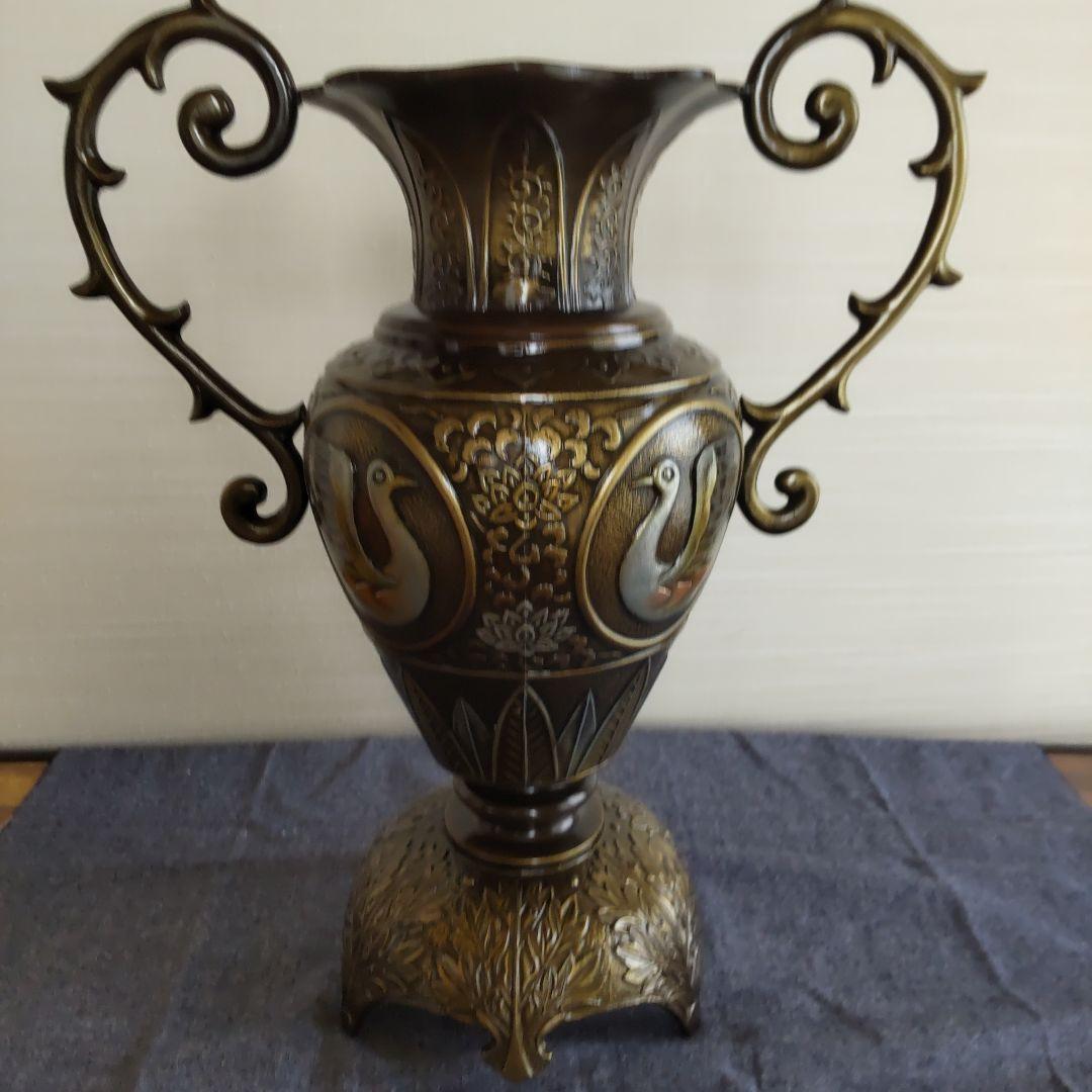 村田宏 伝統工芸品 花瓶 壺 置物 美術鋳物 骨董品