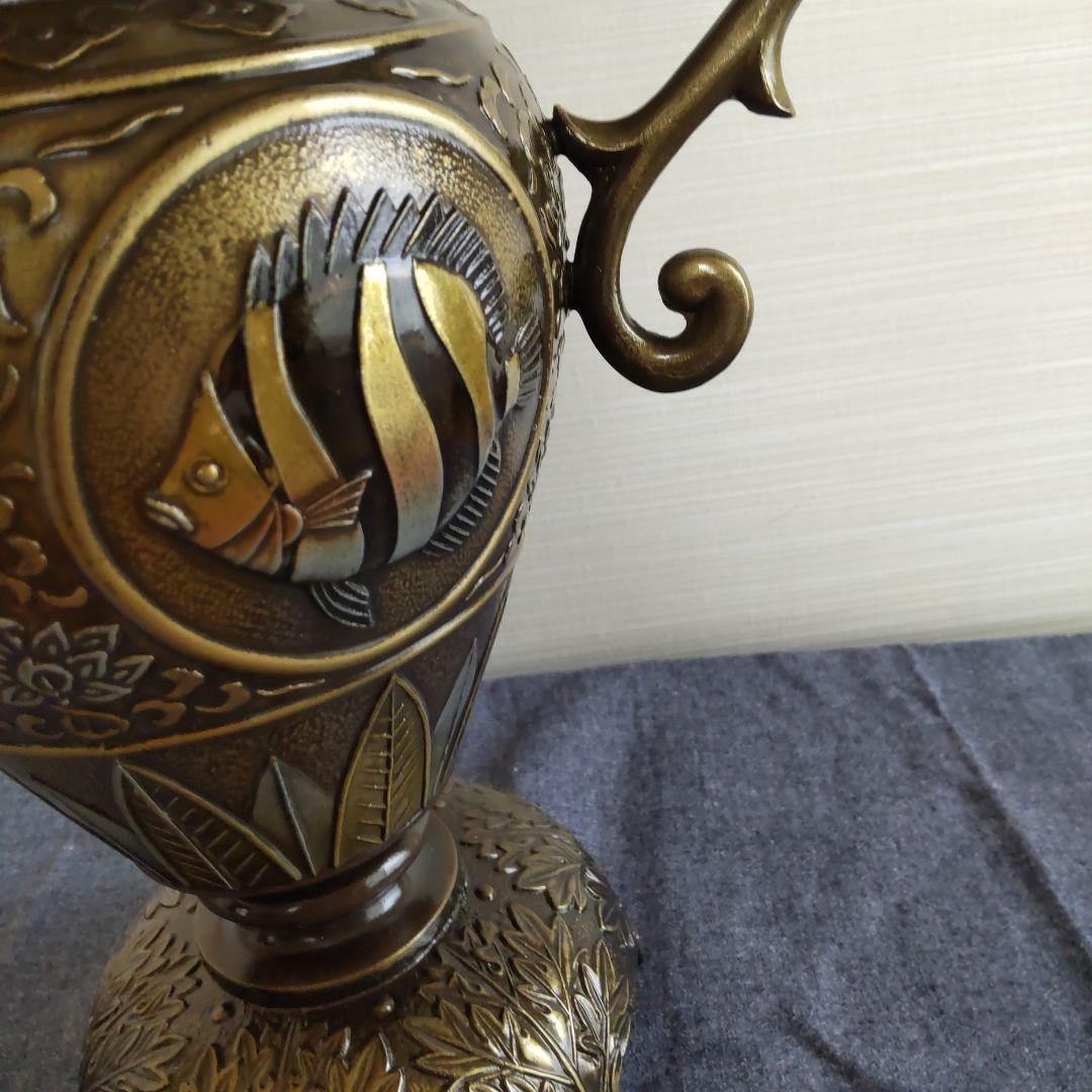 村田宏 伝統工芸品 花瓶 壺 置物 美術鋳物 骨董品