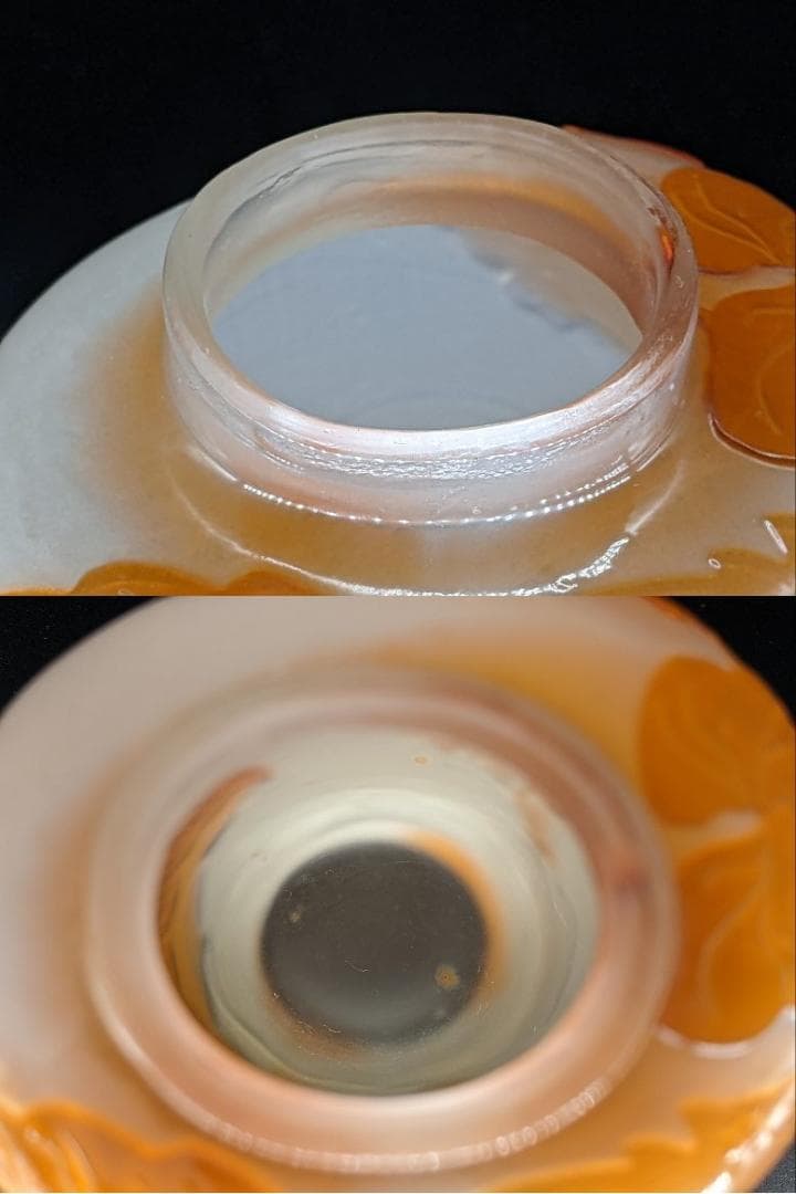 ◆美術館級◆エミール・ガレ/図鑑掲載作品/被せガラス花瓶/ウランガラス/ドーム期