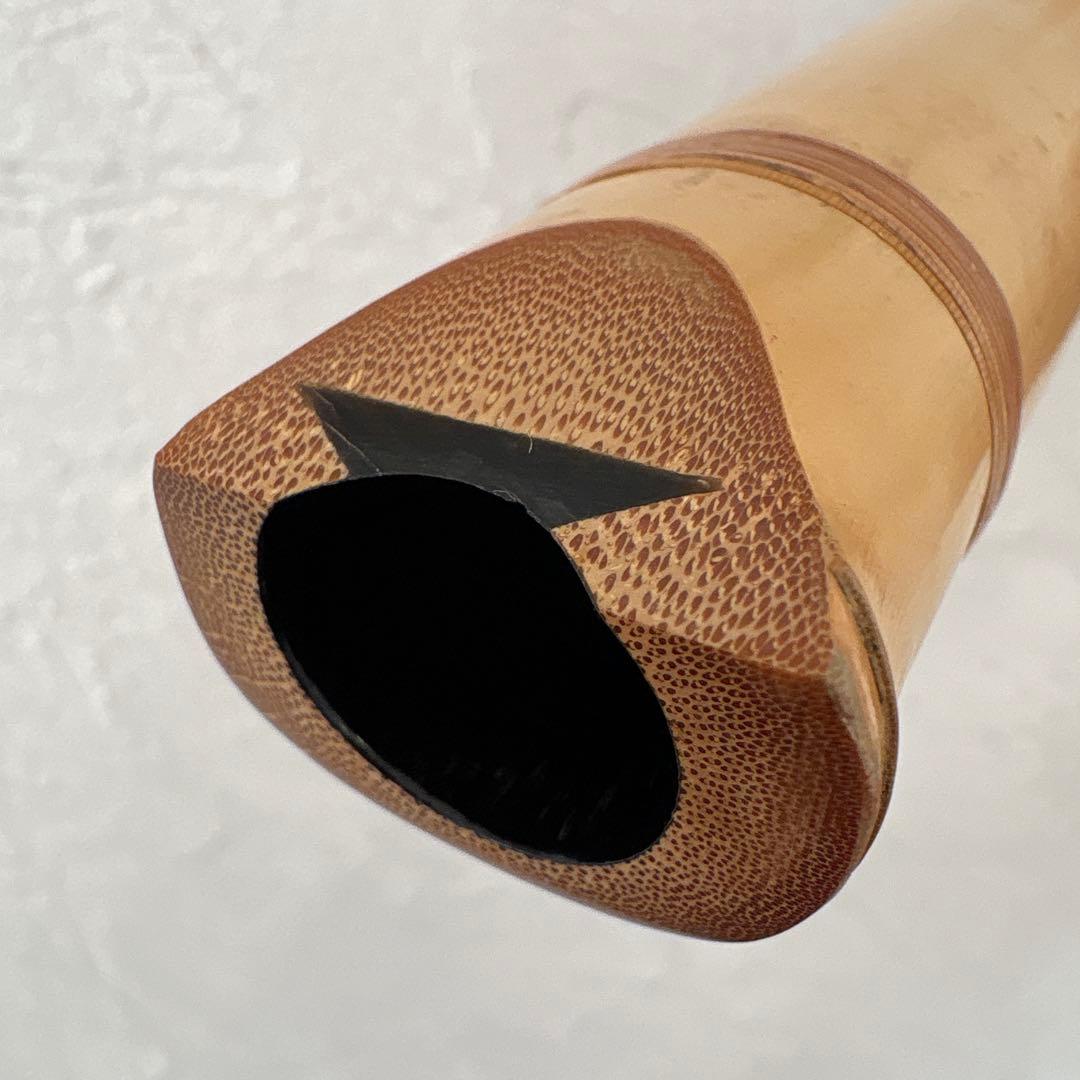 尺八　竹治　銀三線　竹製　琴古流　約39.5㎝