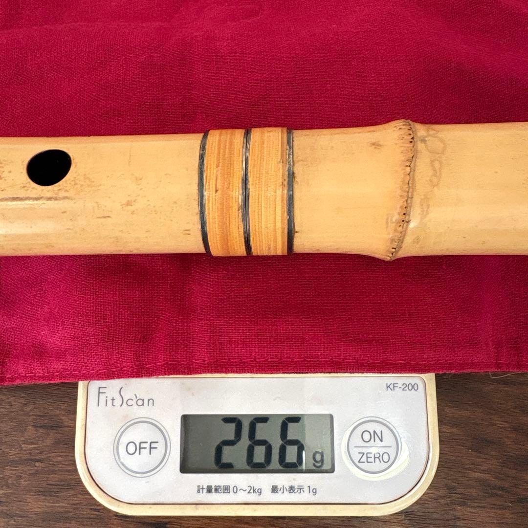 尺八　竹治　銀三線　竹製　琴古流　約39.5㎝