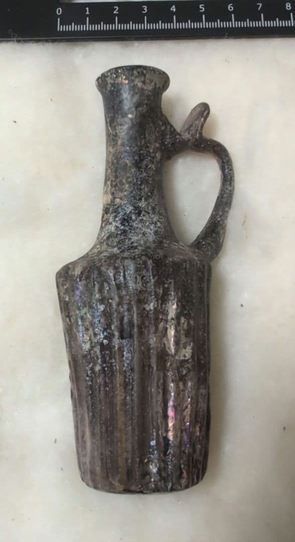 ローマングラス 壺型装飾品 小型