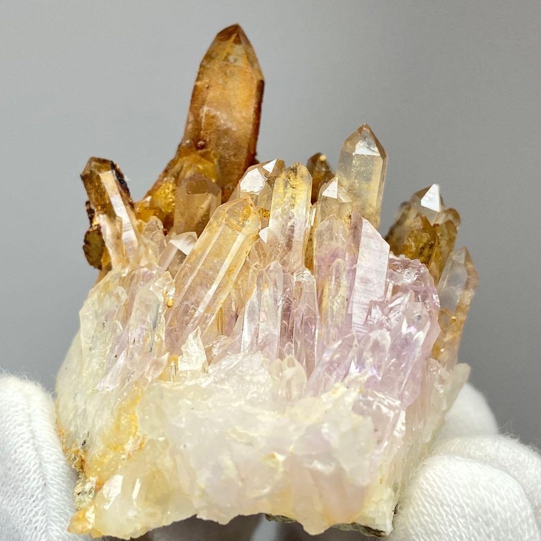 バイカラーアメシスト　リモナイト　鉱物標本　原石　天然石　ストーン　アメジスト