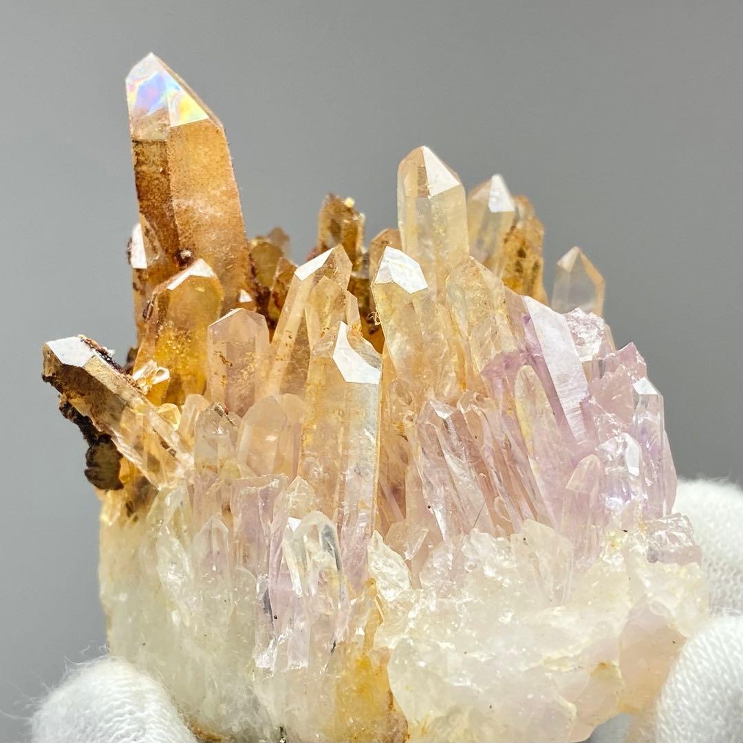 バイカラーアメシスト　リモナイト　鉱物標本　原石　天然石　ストーン　アメジスト