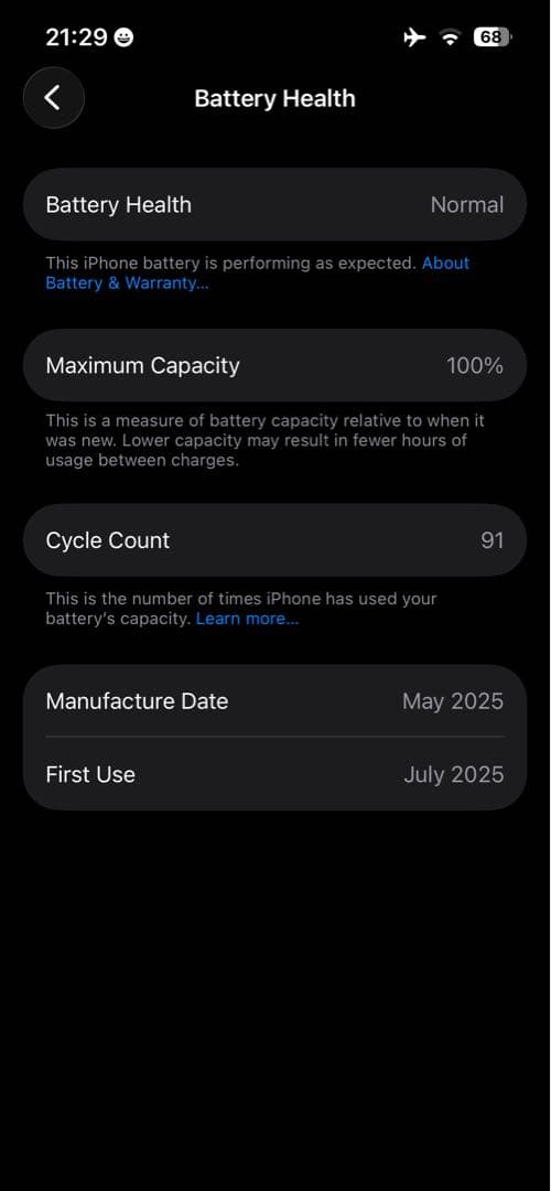 美品 Apple iPhone 16e 2024年販売 ホワイト 128GB
