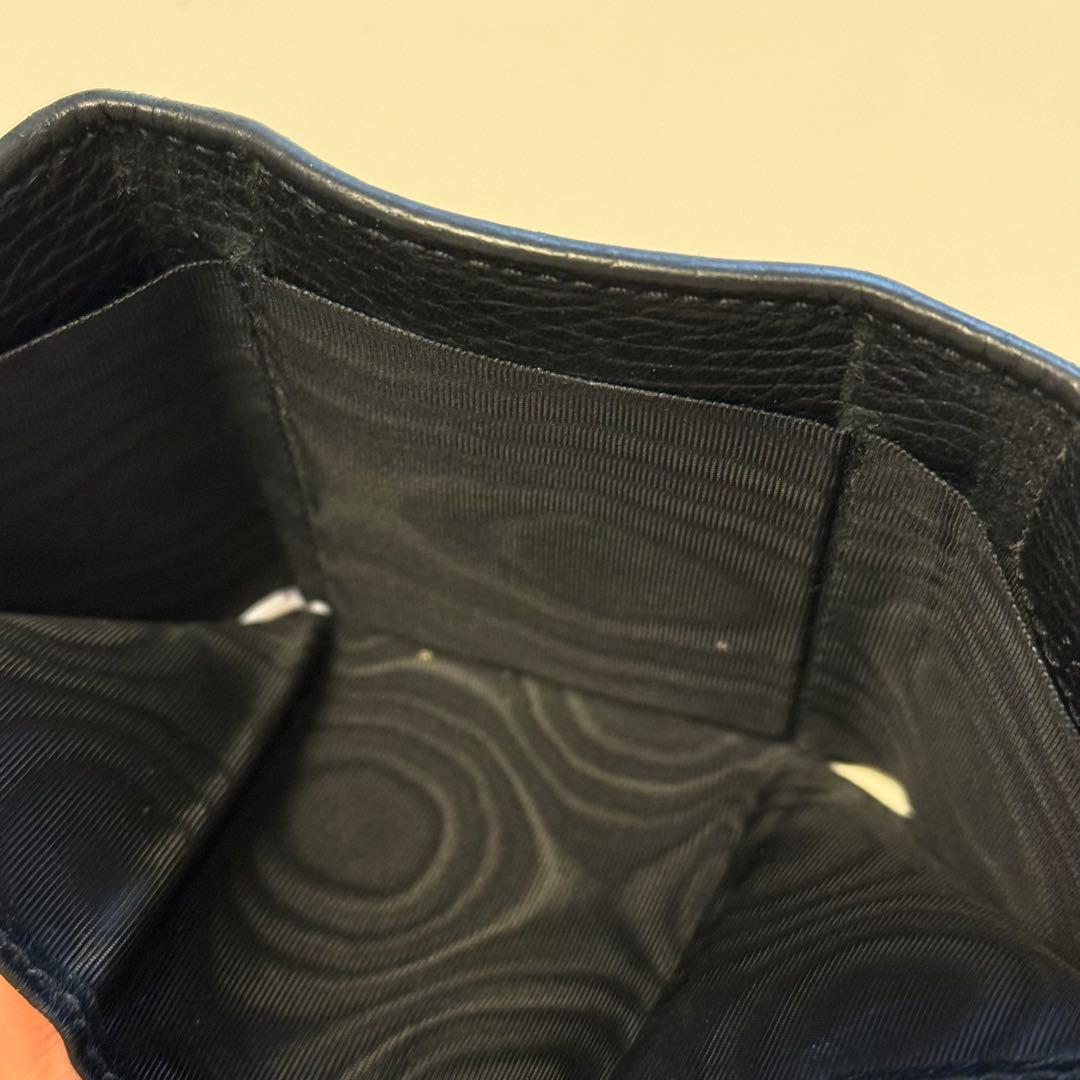 GUCCI グッチ GGマーモント コンパクト 三つ折り財布 ミニ財布 黒