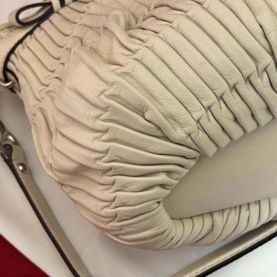 coach☆ギャザーレザー2wayショルダーバッグ 未使用