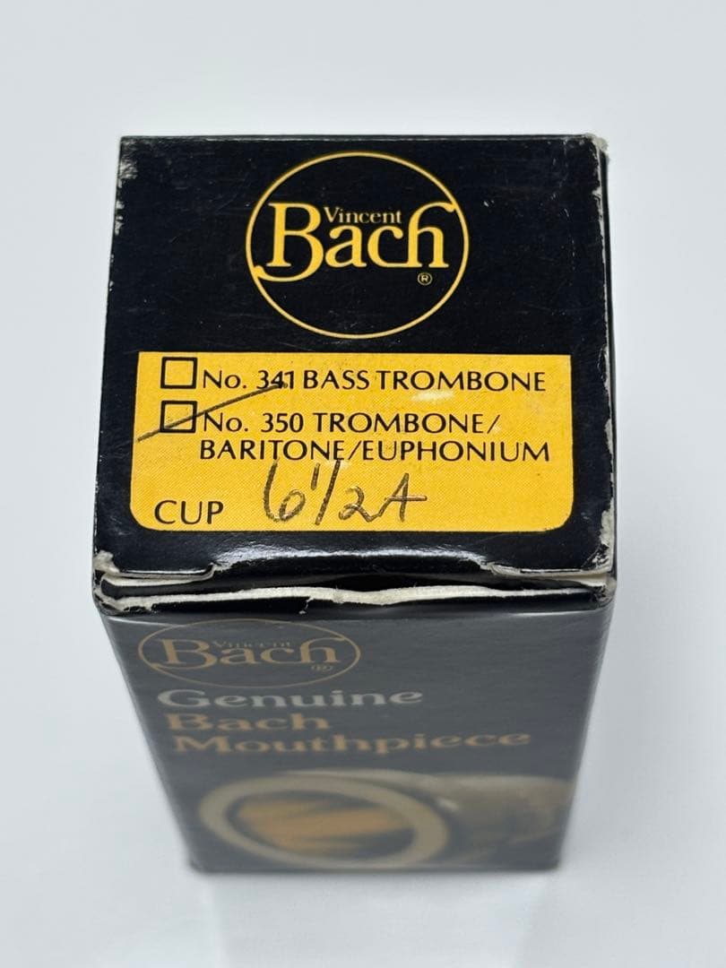 【送料無料】旧刻印Bach トロンボーンマウスピース　細管　6 1/2A