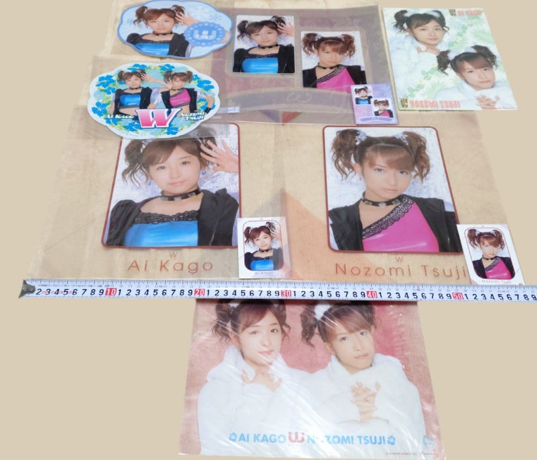 クリアポスター 下敷き ステッカー トレカ 加護亜依 辻希美 ダブルユー W