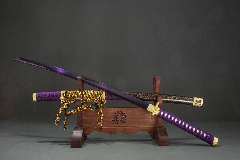 紫川太刀 日本刀 模造刀 居合刀 武士道 武蔵 鑑賞用 手鍛造打