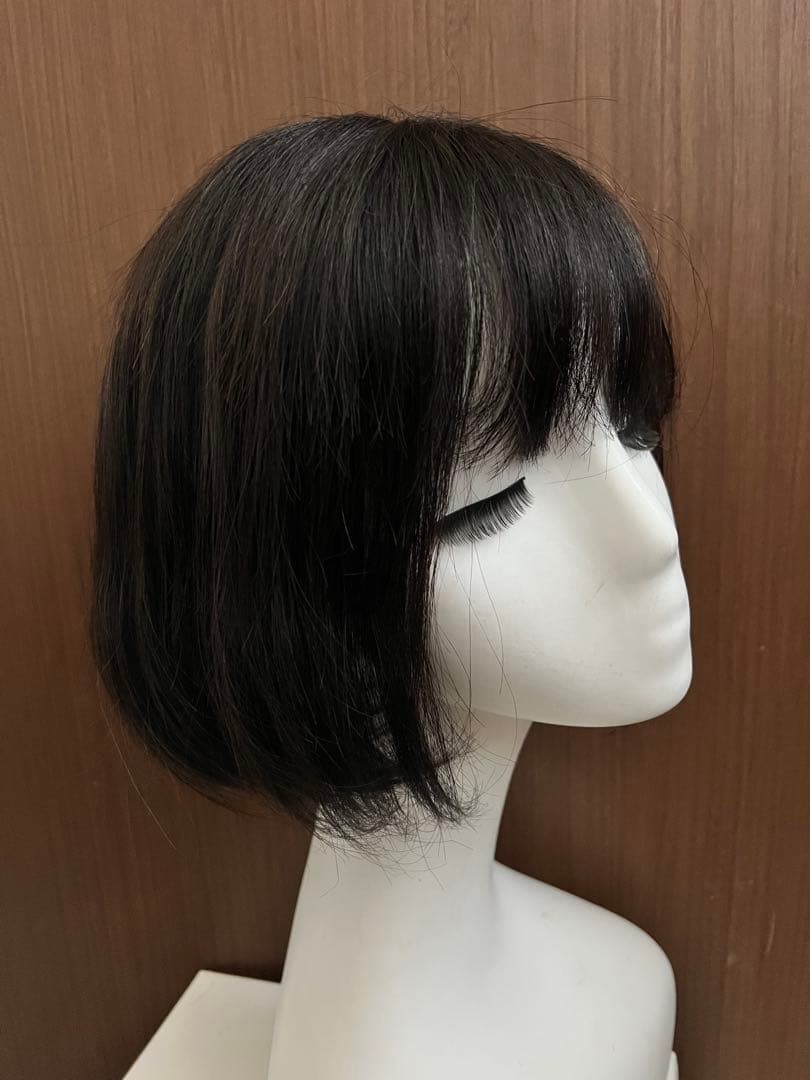 人毛100％☆可愛い ボブ 空気感前髪 ウィッグ かつら GK33