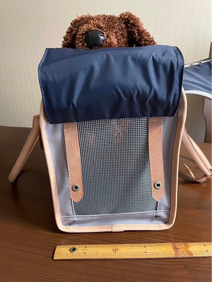 ペット用キャリーバッグ グレー　Seee 革
