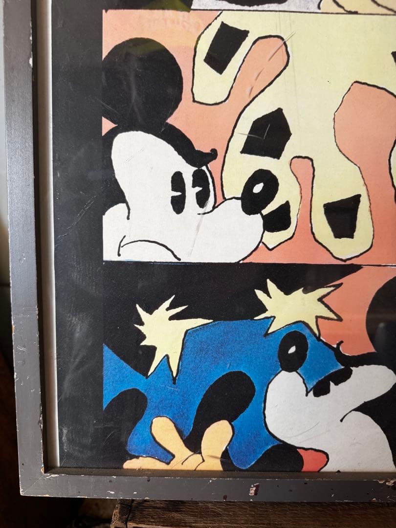 ミッキーマウス ポップアート フレーム付き