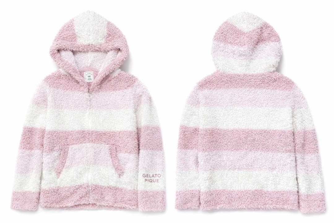 【新品 タグ付き】ジェラートピケ セットアップ ピンク ホワイト ふわもこ上下