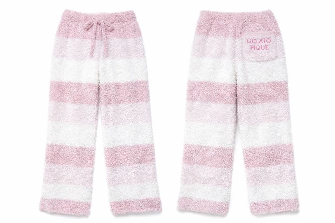 【新品 タグ付き】ジェラートピケ セットアップ ピンク ホワイト ふわもこ上下