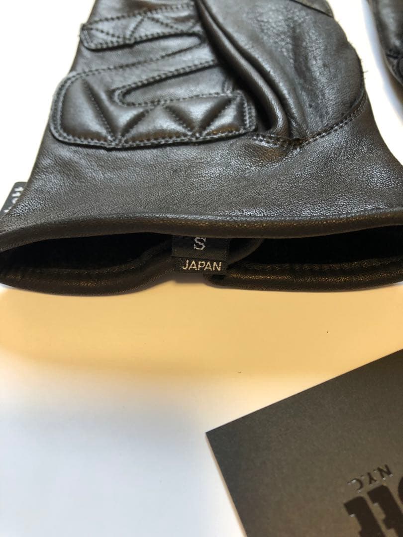 未使用 Schott ショット ブラック レザーグローブ 手袋 Sサイズ