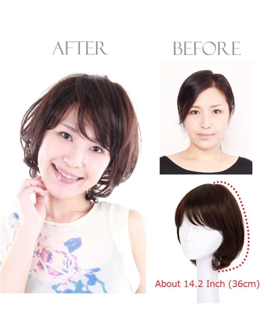 医療用 ウィッグ 人毛 ふんわり シルエット 可愛い 女性 デイリーウィッグ