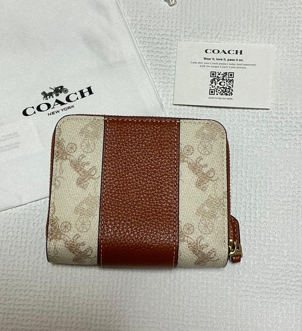 極美品 COACH二つ折り財布 ビルフォールドウォレット ホースアンドキャリッジ