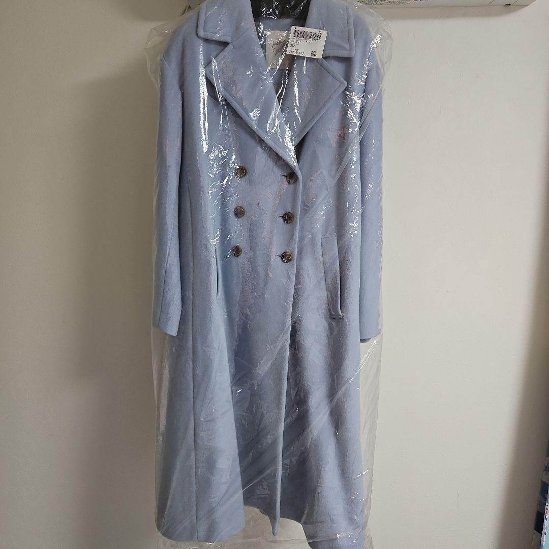 ジルバイジルスチュアート　ライトモッサチェスターコート　サックスブルー