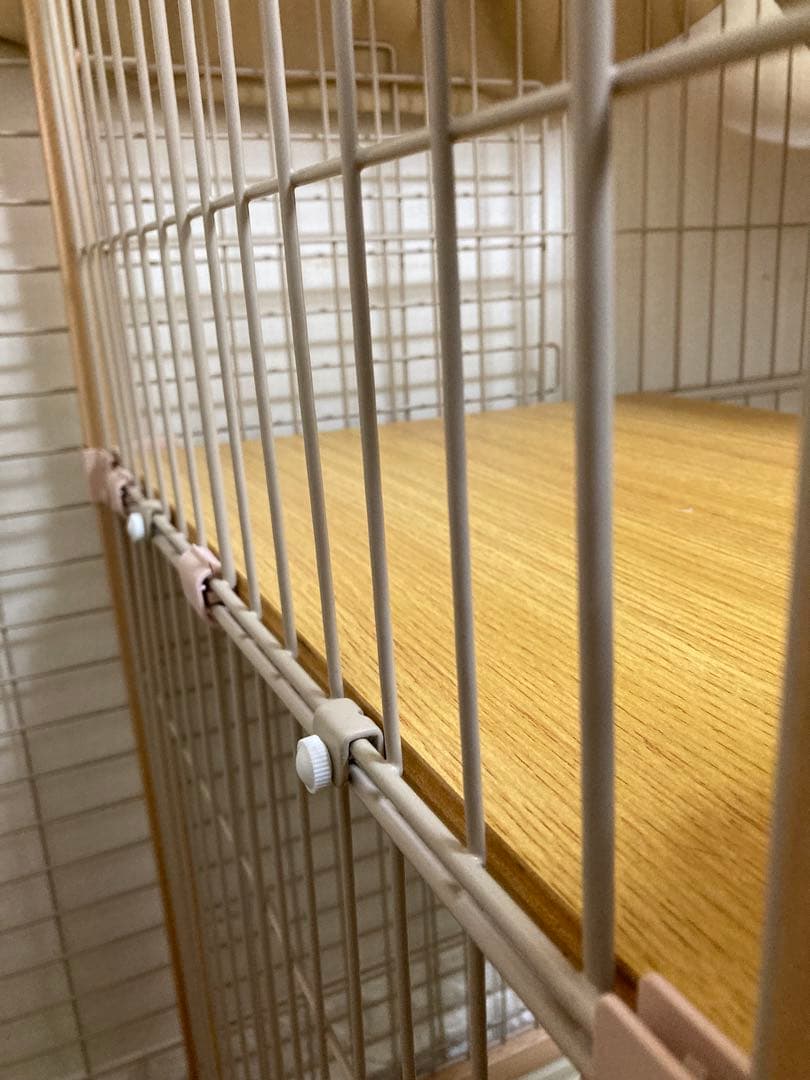 キャットケージ 二段構造 ナチュラルウッド