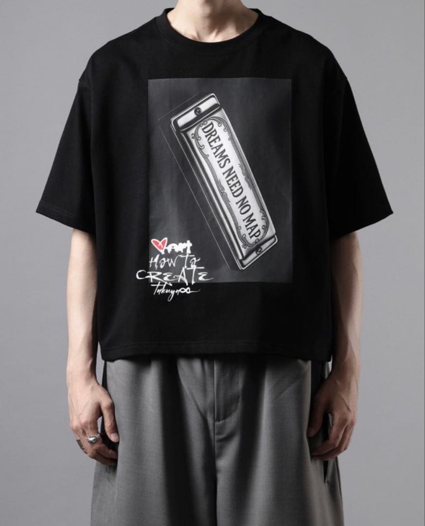 TAKUYA∞の創り方　ハーモニカ クロップドTシャツ/ブラック