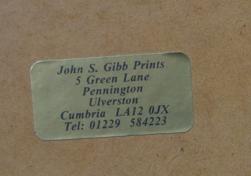 フレーム入 John S. GIBB サイン入り リトグラフ 列車 ビクトリア駅