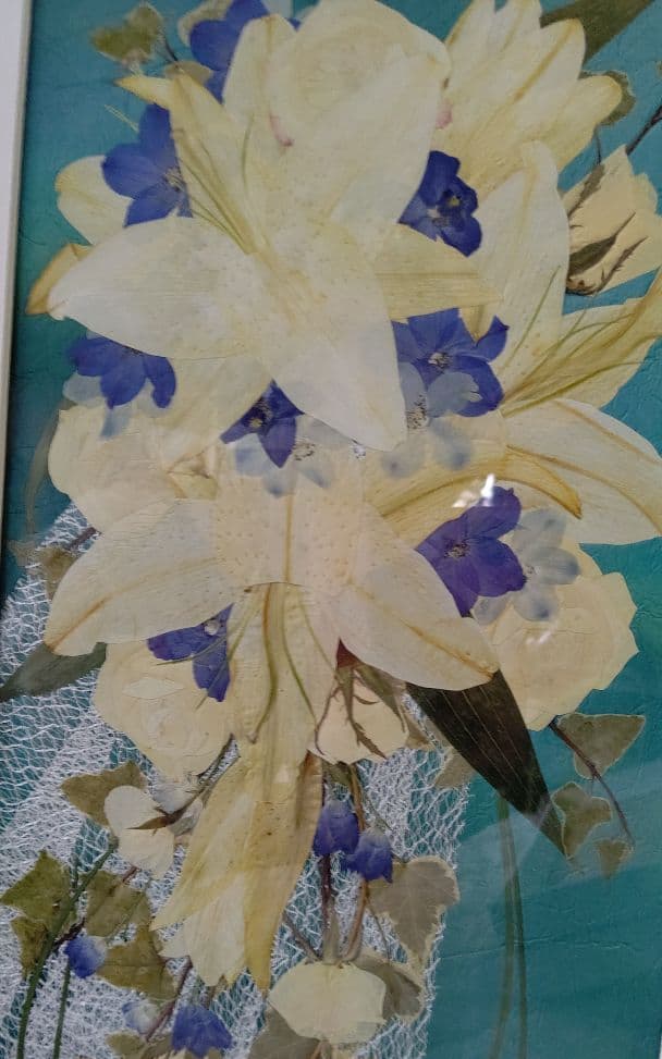 押し花　ユリのブーケ