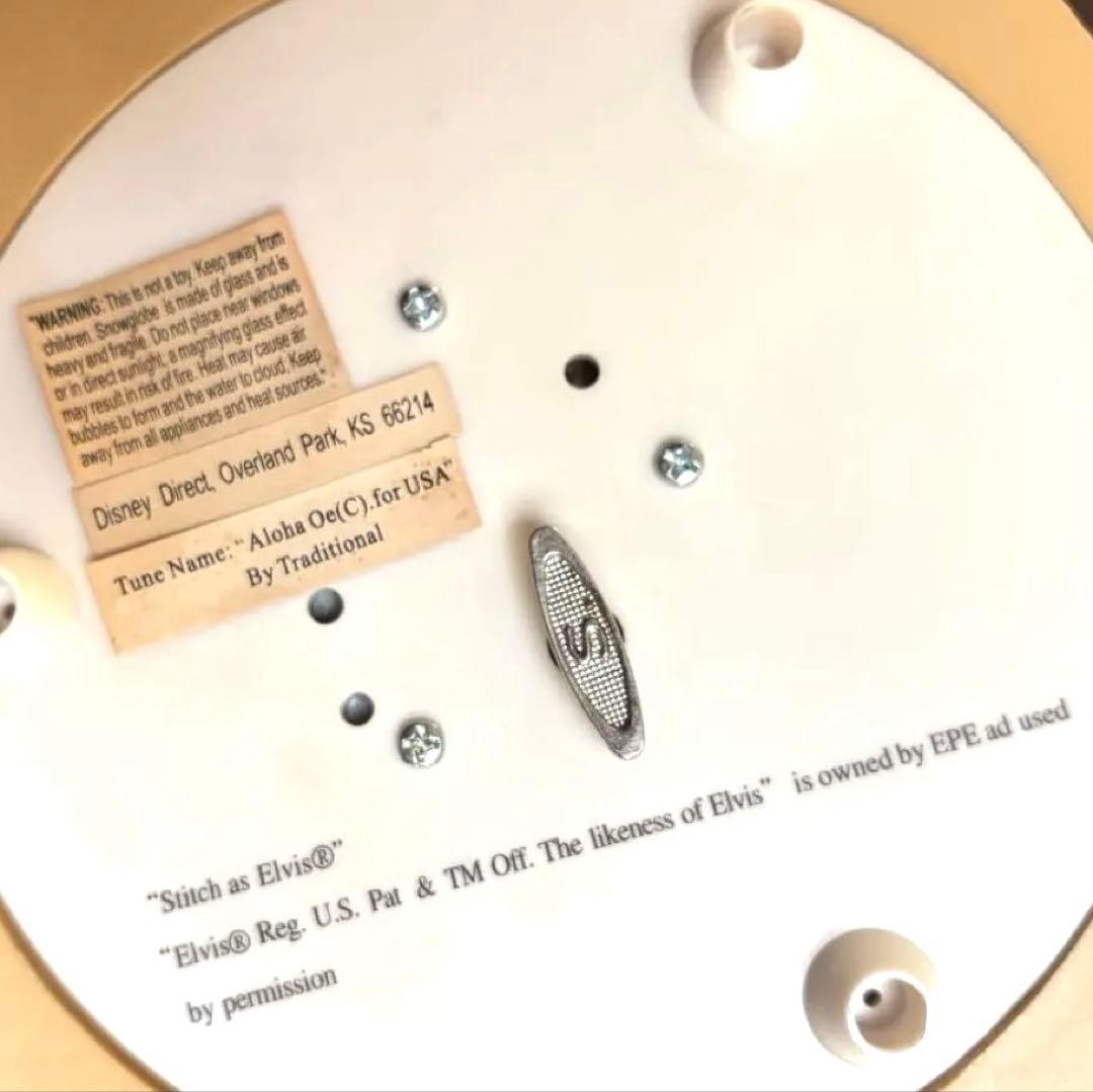 リロ&スティッチElvisPartyオルゴール付豪華スノーグローブUSディズニー