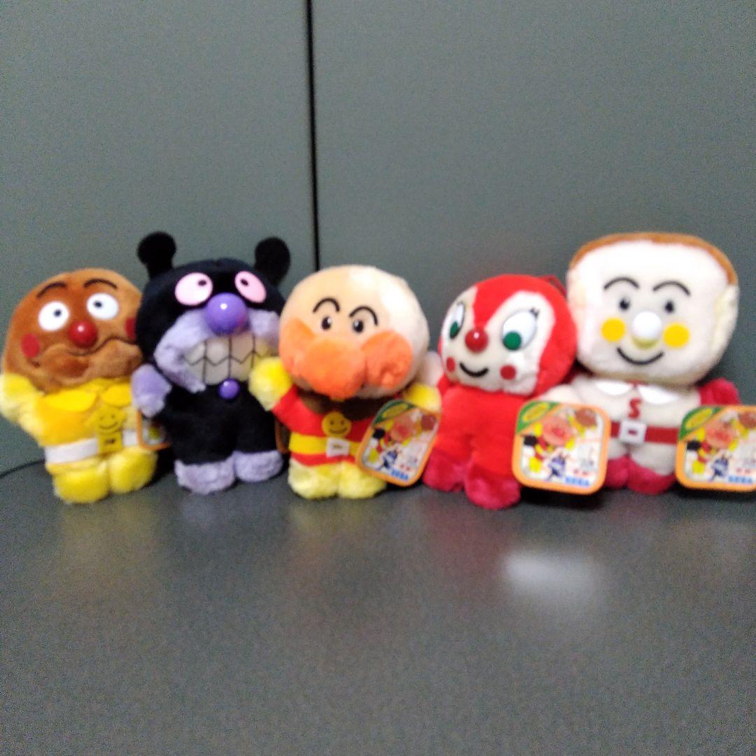 【未使用品】 アンパンマンの大集合セット　ぬいぐるみ　 5体　セガ　タグ付き