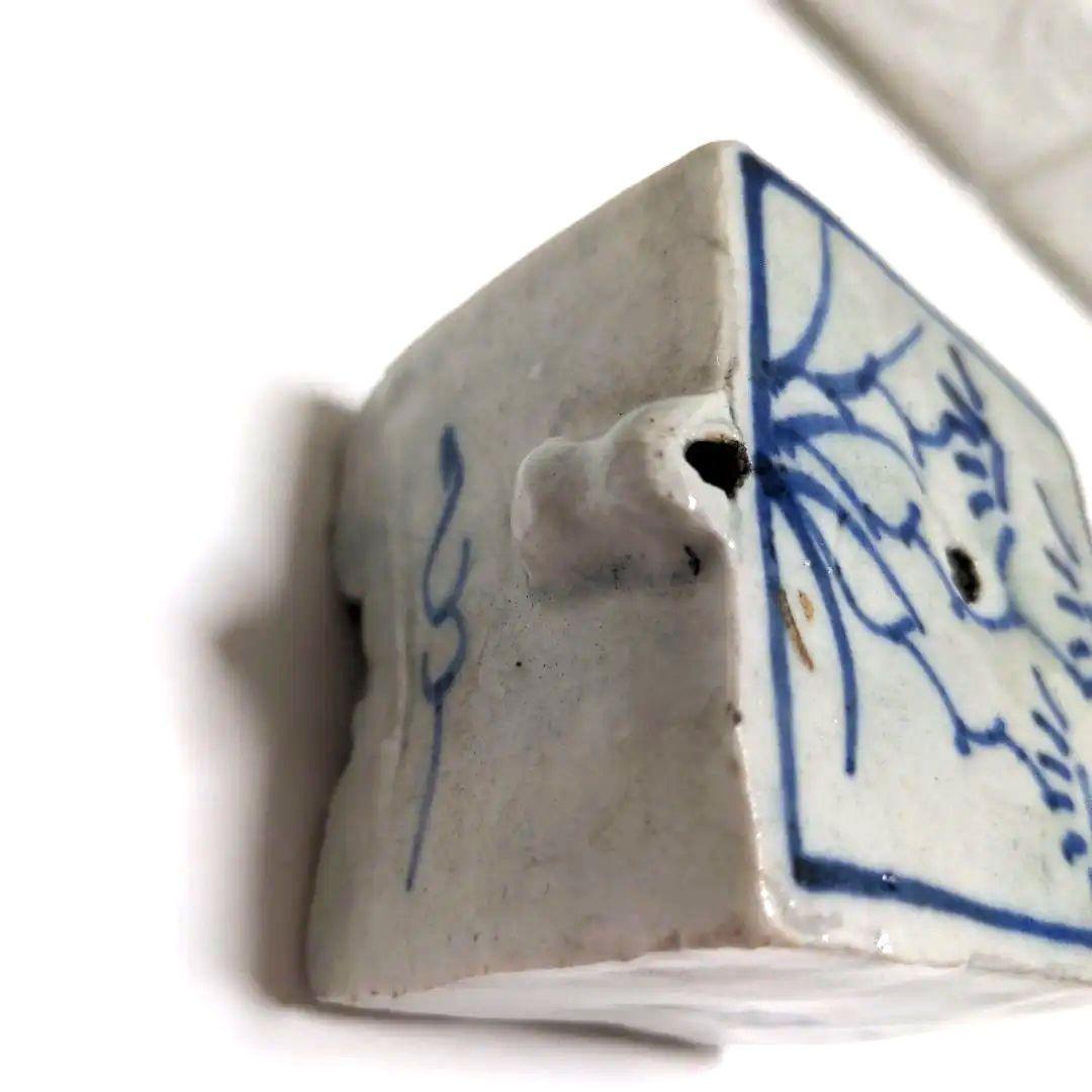 水滴　染付け　陶器　窯元不明　書　書道