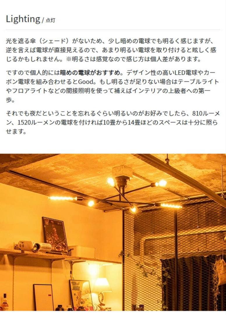 キムリック シーリングライト 6灯 ホワイト