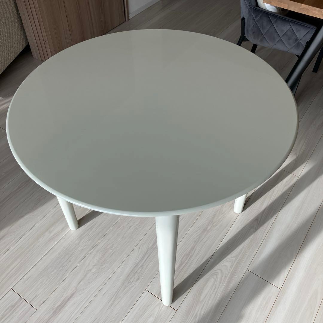 ホワイト丸テーブル