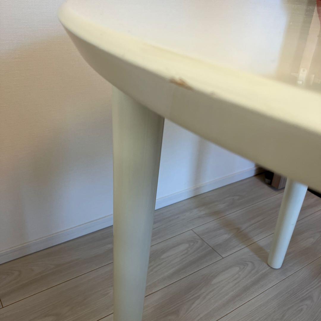 ホワイト丸テーブル