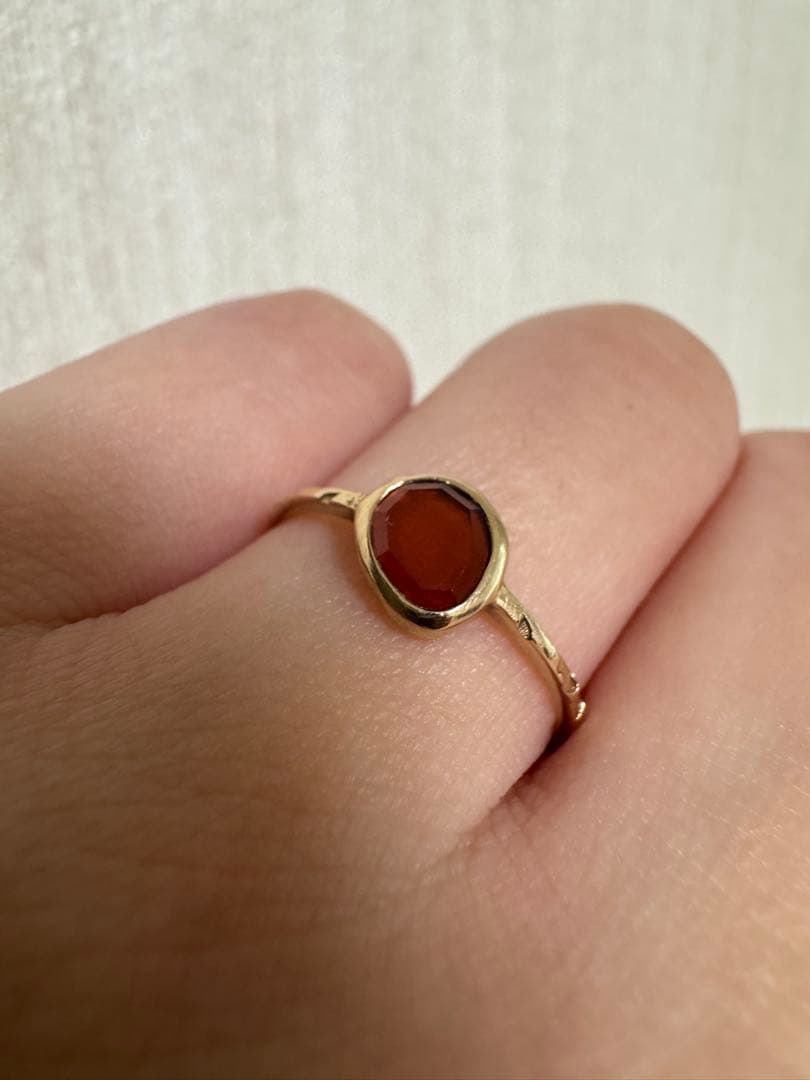 アガット✴︎スキニーリングK1011号✴︎ガーネット