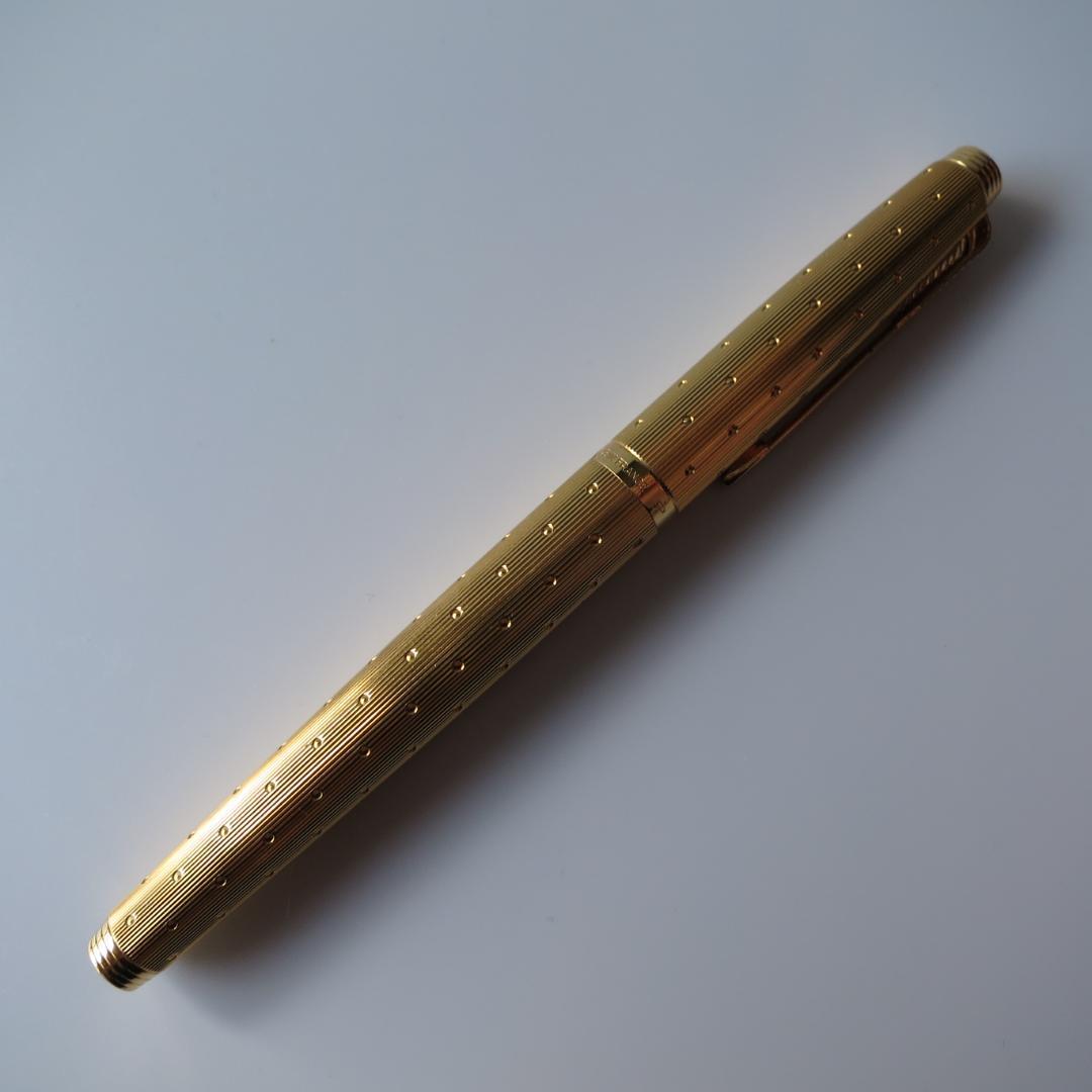 PARKER 20μ 万年筆 MADE IN FRANCE ゴールド×ドット