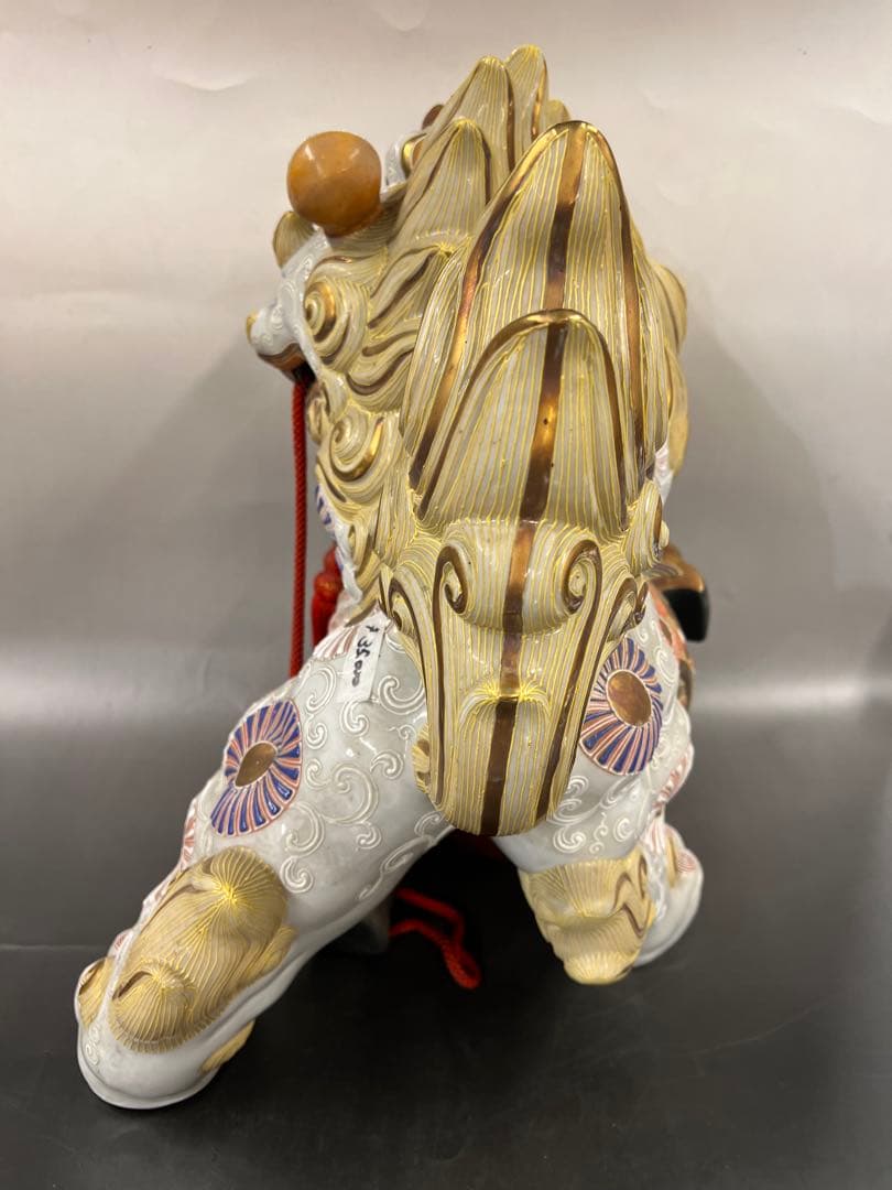 美品 九谷焼 巨大シーサー 送料込み