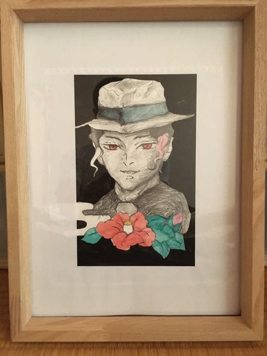 鬼滅の刃   鬼舞辻無惨   額入り絵  額の大きさ400×300