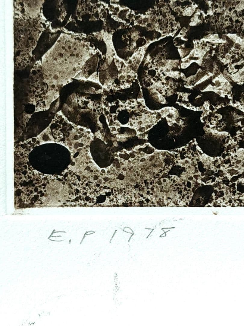 一原有徳　銅版画　EP 1978年 [DEN (2)] 59㎝x44.5cm