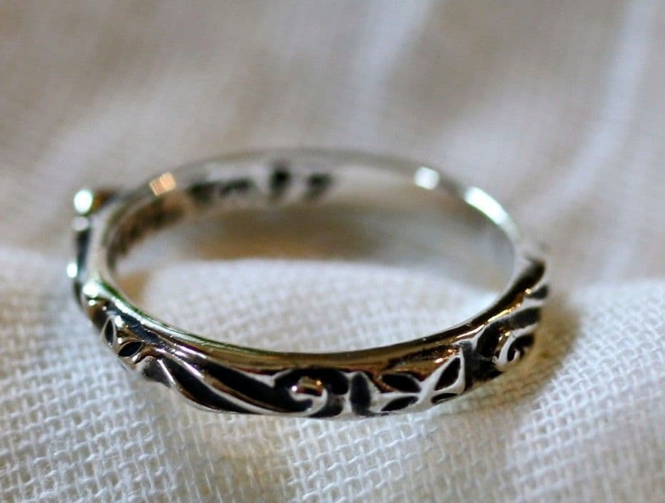 ビルウォールレザーThin Cross Ring ギャランティ付属US9.5