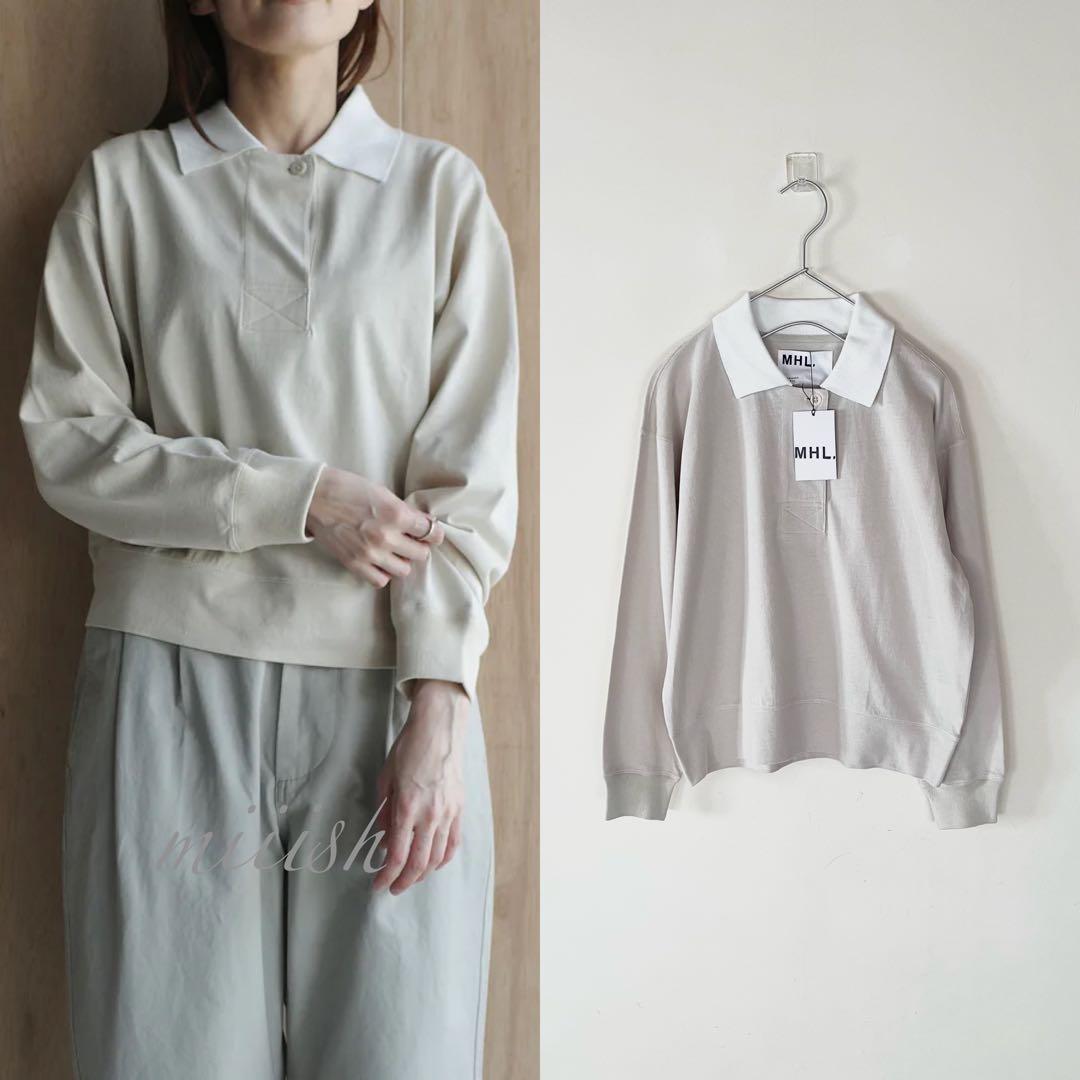 新品タグ付 2025 マーガレットハウエル エアコットン襟付きジャージー