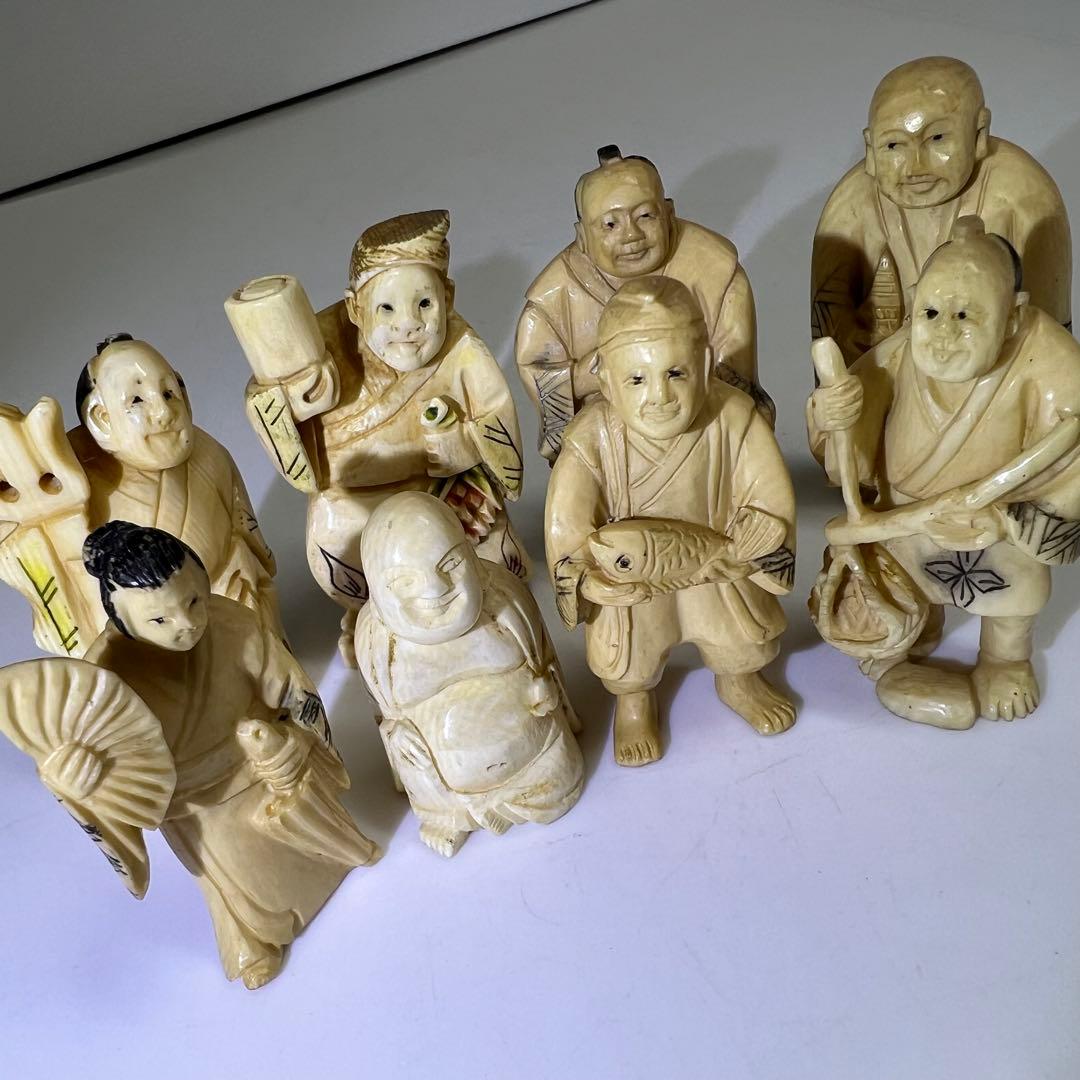 極上　人物根付　色々　9点　132g 東K7-1214☆2F トコサ