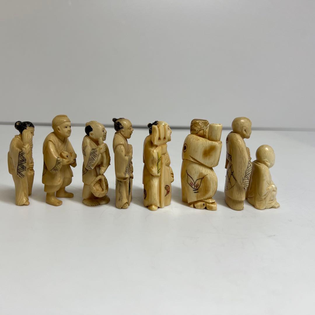 極上　人物根付　色々　9点　132g 東K7-1214☆2F トコサ