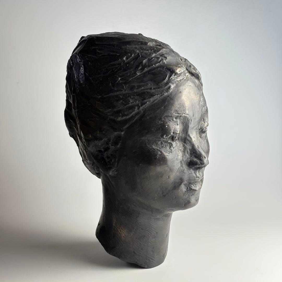 古美術 人物 置物 在銘 女性 ブロンズ オブジェ 銅器