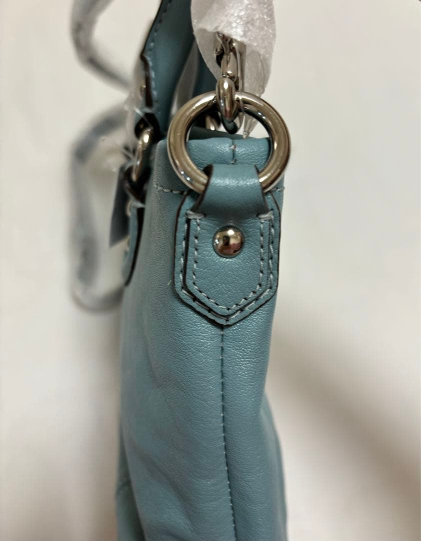 【Chiaki新品· 未使用品】コーチ本革トートバッグ 2WAY ブルー