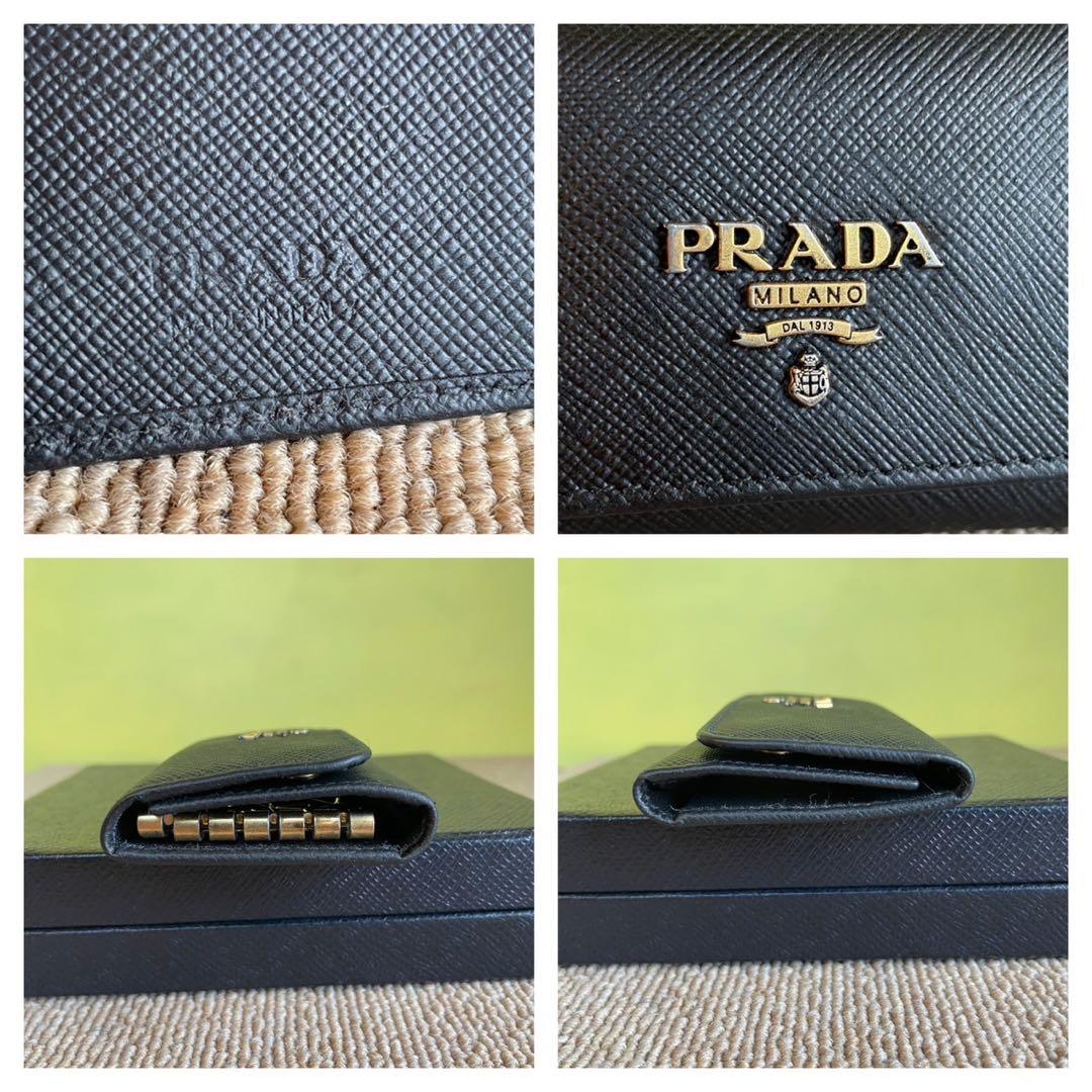 正規品❤️極美品⭐️プラダ　PRADA 男女　キーケース　ブラック　黒